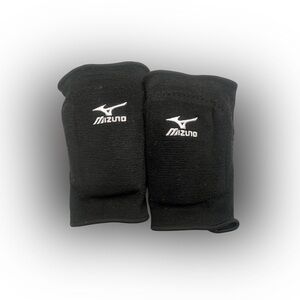 Adult Mizuno Black Knee Pads with White Logo Size S / M